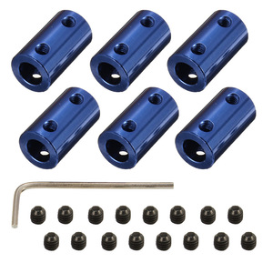 Blue Aluminum Alloy Rigid Coupling 10 Mm Bore For <b>3D</b> <b>Printers</b> And Models With Set Screws - Product Image 2