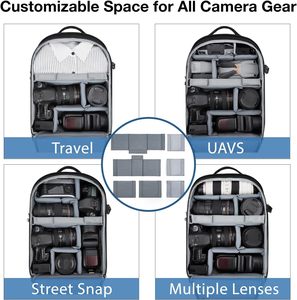 Mochila para cámara de muestra gratis, mochila profesional para cámara DSLR SLR sin Espejo, mochila impermeable para ordenador portátil de 14 pulgadas - Product Image 2