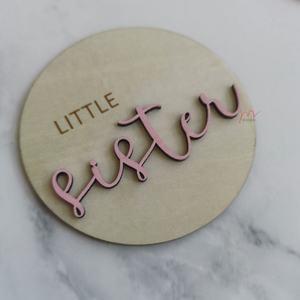 Garçon ou fille petit frère petite soeur signe d'annonce de naissance Photo Prop signe de naissance neutre de genre Révélation de sexe - Product Image 2