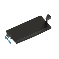 Repose-poignet ergonomique de grande taille en acier inoxydable coulissant sous le bureau avec pince facile à fixer sur le plateau du clavier