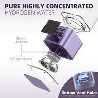 Générateur d'eau riche en hydrogène moléculaire et tasse – Meilleure vente – Ioniseur USB 9000 ppb 20W 350ml – Bouteille générateur d'eau électrique