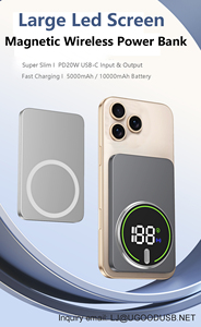 OEM ODM <span class=keywords><strong>Batterie</strong></span> <span class=keywords><strong>externe</strong></span> magnétique sans fil personnalisée Pack de <span class=keywords><strong>batterie</strong></span> <span class=keywords><strong>externe</strong></span> portable 10000mAh Magsaferred Power Bank avec affichage LED - Product Image 3