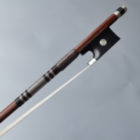 High-quality Silver Fittings Carbon Fiber Graphite-Braided (Dense Texture) Violin Bow Refined Grip and Texture of the Bow