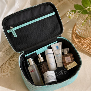 JOYSUN Trousse de Maquillage de Luxe Imperméable Effet Ombré Crocodile de l'Himalaya, Boîte Cosmétique Portable de Voyage - Product Image 3