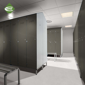 Dễ dàng để làm sạch dốc <span class=keywords><strong>Top</strong></span> thông minh RFID NFC tùy chỉnh HPL giày lưu trữ tủ tủ với băng ghế cho phòng tập thể dục Câu lạc bộ - Product Image 6