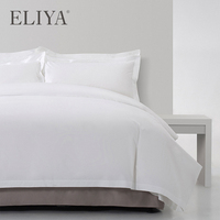 ELIYA ชุดผ้าปูที่นอนขนาดควีนไซส์สไตล์อียิปต์,ผ้าปูที่นอนผ้าต่วนจากผ้าฝ้ายสีขาวบริสุทธิ์สำหรับโรงแรม