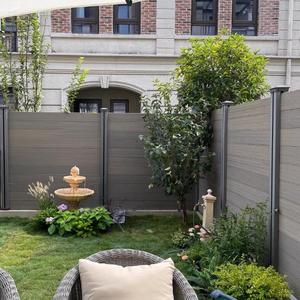 Villa facile installato WPC <span class=keywords><strong>recinzione</strong></span> <span class=keywords><strong>con</strong></span> cancello singolo buon prezzo <span class=keywords><strong>legno</strong></span> pannello di plastica Co-estrusione giardino scherma - Product Image 4