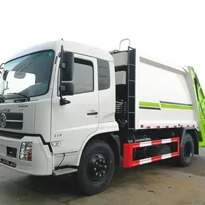 중국 동풍 8m3 압축기 쓰레기 트럭 쓰레기통 수집 덤프 트럭