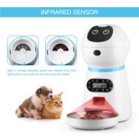 Distributeur automatique de nourriture pour animaux de compagnie 3,5 L, design robot, enregistrement vocal, gamelles intelligentes pour chiens et chats, vente chaude