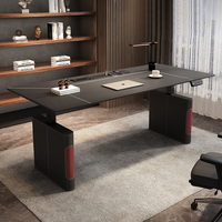 Table de bureau électrique relevable, table d'ordinateur, établi, bureau intelligent en bois massif