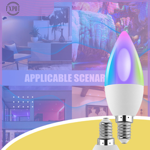 Control de atenuación Voz 5W E14 RGB + WW Luz LED Wifi Smart Life Room Home vela luz Bombilla inteligente para Alexa Google - Product Image 5