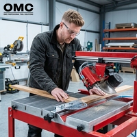 Scie à table diamantée OMC 600 mm pour travaux lourds, coupe-briques, béton, blocs, maçonnerie et carrelage