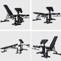 Banc de musculation multifonctionnel réglable et pliable en acier et PU pour usage commercial, idéal pour les sit-ups et les press d'orteils