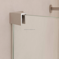 Cloison de douche en verre trempé 6mm/8mm/10mm avec cadre en aluminium, garantie à vie, pour salle de bain moderne d'hôtel ou de villa