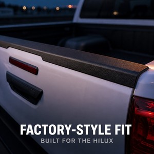 Ensemble de protections de rail de coffre en ABS noir mat texturé (fixation adhésive 3M) pour Toyota Hilux Revo / Revo Rocco / GR - Product Image 3