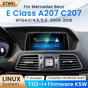 เครื่องเล่นในรถยนต์ไร้สาย STWEI ขนาด 7 นิ้ว รองรับ Android Auto สำหรับรถยนต์ Mercedes Benz E-Class รุ่น W207 A207 C207 ระบบมัลติมีเดีย Linux หน้าจอสัมผัส - Product Image 2
