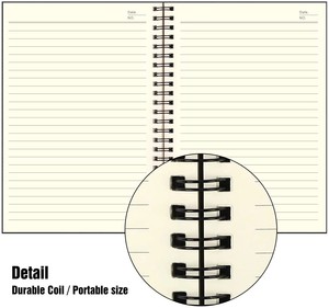 Juego de Cuadernos Espiralados A5 de 8.25x5.5 Pulgadas, 160 Páginas, Cubierta Kraft, Cuaderno con Rayas para la Escuela, Oficina, Toma de Notas para Estudiantes - Product Image 4