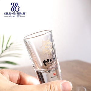 GARBO แก้วทรงสี่เหลี่ยมสไตล์เกาหลีสำหรับใส่ปาร์ตี้,แก้ววิสกี้ซูจูวอดก้าแก้วตีเกียล่าสุดคลาสสิกดีไซน์รูปลอกแบบกำหนดเองขนาด2ออนซ์ - Product Image 3