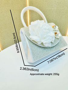 Nuevo Bolso de Noche de Poliéster con Diseño Floral Cuadrado, Estilo Celebridad Transfronterizo, Bolso de Mano y Bandolera Tanjing - Product Image 5