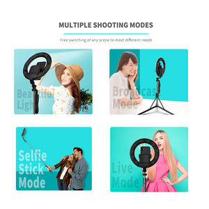 L06 lungo selfie stick con anello da 8 pollici con luce tutto in uno per selfie - Product Image 5