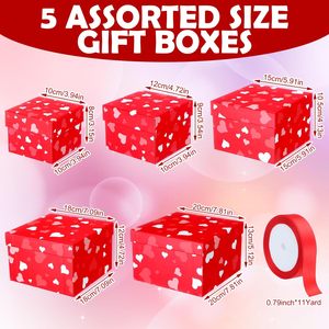 กล่องของขวัญคริสต์มาสเรืองแสงพร้อมไฟกล่องของขวัญคริสต์มาสสีแดงขนาดที่กำหนดเองได้ - Product Image 2