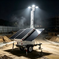 Tour d'éclairage solaire avec panneaux solaires de 1200W et LED de 400W pour l'éclairage nocturne hors réseau