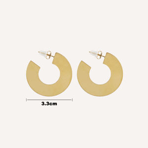 Pendientes YXQ E324 de Acero Inoxidable Dorado Cepillado, Eleva tu Estilo, Moderno y Chic, Toque Sofisticado - Product Image 1