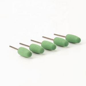 لُقَم تلميع الأسنان من السيليكون والمطاط الأخضر لرأس الشجرة المدببة مقاس 3/32 بوصة لمثقاب الأظافر - Product Image 3