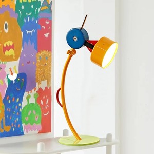 Lámpara de pie Memphis Led de altura ajustable para sala de estar, dormitorio, diseño creativo y colorido de dibujos animados - Product Image 3