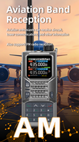Talkie-walkie portable RD55 PRO 2500mAh, 10W haute puissance, portée 10-50km, 640 canaux, GPS/Boussole, SOS d'urgence, radio bidirectionnelle