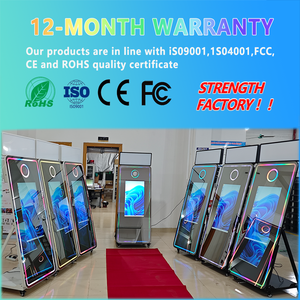 Machine de photomaton miroir 65 pouces avec écran tactile 43 pouces, photomaton portable à écran tactile, cadre LED magique pour selfie, kiosque - Product Image 2