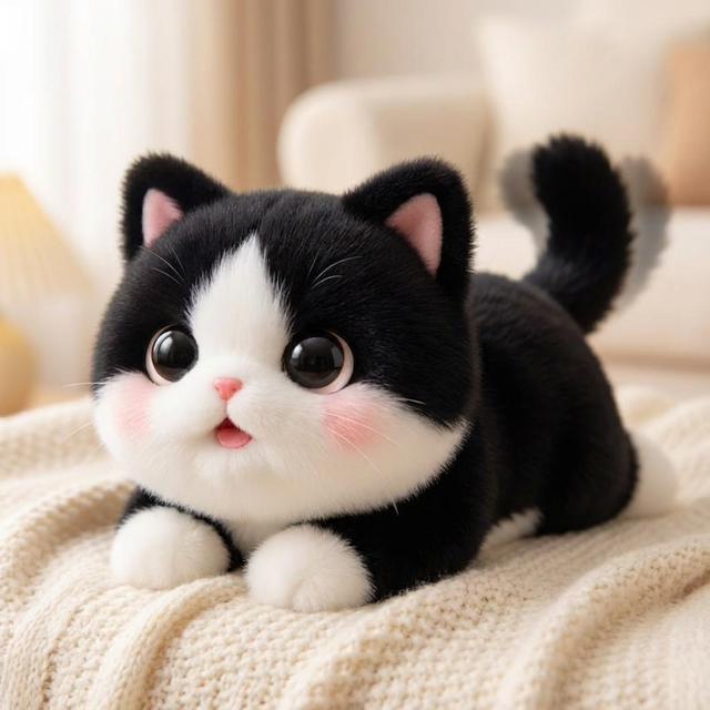 AI Smart Emotional Robot Desktop Pet Toy with Touch Interaction & Expressive Responses Plush Material 31-50cm for All Ages