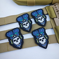 Parche suave de insignia táctica de goma de PVC Call of Duty Night Battle Ghost con gancho para exhibición