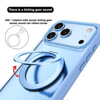 Coque de luxe magnétique 360° avec support et toucher soyeux pour iPhone 18 Pro Max, couleur originale, compatible iPhone 18 Pro, 17, 16 Pro
