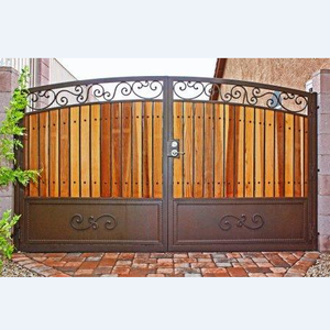Automático <span class=keywords><strong>de</strong></span> hierro puerta jardín casa decorativa puertas puerta - Product Image 1