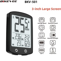 Ordinateur de vélo sans fil, étanche IPX7, rechargeable par Type-C, grand écran 3,0 pouces, autonomie de 300 heures