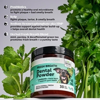 Hanyun OEM/ODM poudre dentaire pour animaux de compagnie de marque privée en gros suppléments pour soins bucco-dentaires soutient l'haleine fraîche des chiens et garde les dents propres