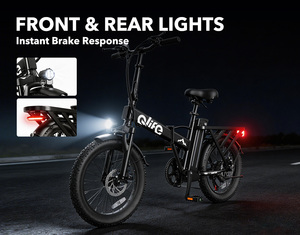 Qlife Hunter Spedizione Gratuita negli USA Bicicletta Elettrica Pieghevole da 20 Pollici con Pneumatici Larghi per Adulti, Adatta a Tutti i Terreni - Product Image 4
