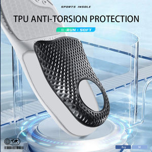 Sol dalam olahraga uniseks, menyerap keringat <span class=keywords><strong>Anti</strong></span> selip lengkungan dukungan PORON menyerap guncangan <span class=keywords><strong>Anti</strong></span> torsi PU GEL sisipan sepatu - Product Image 3