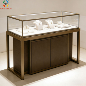Kiosque à bijoux professionnel HonTay pour centre commercial de luxe, design îlot, <span class=keywords><strong>vitrine</strong></span> en verre trempé, éclairage LED, visibilité à 360 degrés - Product Image 3