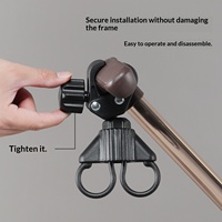 Crochet de poussette et support de landau universel rotatif à 360 degrés en ABS robuste à haute capacité de charge