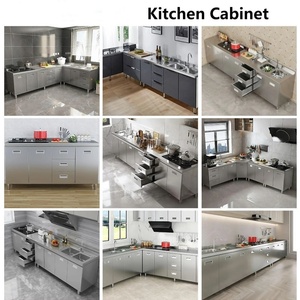 Thiết Kế Hiện Đại 304 Thép Không Gỉ Tủ Bếp Không Có Cài Đặt Yêu cầu Độ Ẩm Bằng Chứng Bếp Tủ Cho Ăn Uống Nhỏ - Product Image 6