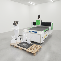 Routeur CNC 4 axes 1325 avec couteau oscillant, machine de découpe ATC à changement automatique de couteau pour le travail du bois, la gravure de meubles, le MDF et le cuir