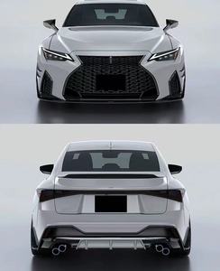 AT Style pour Lexus est le kit de carrosserie en fibre de carbone Spoiler de diffuseur arrière à lèvre avant - Product Image 2