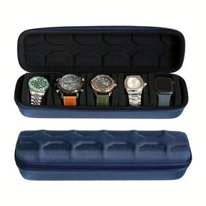 Étui de rangement pour montres personnalisé, en cuir de luxe, avec fermeture éclair, pour le sport, sacs de présentation portables pour montres, boîtes et étuis de rangement pour montres - Product Image 2
