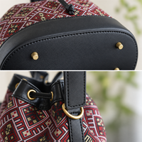 Logo Kustom OEM 2026 Tas Selempang Wanita Model Bucket Tali Serut Elegan Kulit Asli Grosir Pabrik