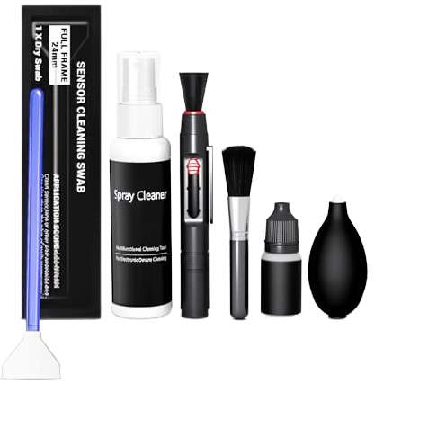 Nine-in-One Reusable Microfiber Camera Cleaning Kit for APS-C Crop-Sensor Cameras Dust & Smudge Remover
