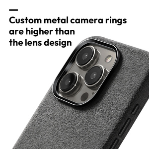 Custodia di lusso in Alcantara per <span class=keywords><strong>iPhone</strong></span> 17 16 15 14 13 12 <span class=keywords><strong>11</strong></span> Pro Max, antiurto, opaca - Product Image 5