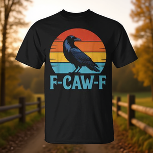 Camiseta Retro F-Caw-F Black Bird Crow para amantes de las cuervas, diseño vintage - Product Image 3
