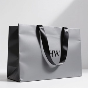 Bolsas <span class=keywords><strong>de</strong></span> Regalo Mini Personalizadas al por Mayor, Ecológicas, <span class=keywords><strong>de</strong></span> Cartón Marfil, con Logotipo <span class=keywords><strong>de</strong></span> Marca <span class=keywords><strong>de</strong></span> Lujo Impreso, con Asa Plana <span class=keywords><strong>de</strong></span> Algodón y Cinta - Product Image 4